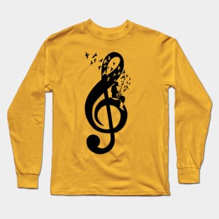 Treble Clef - Saxophone Long Sleeve T-Shirt